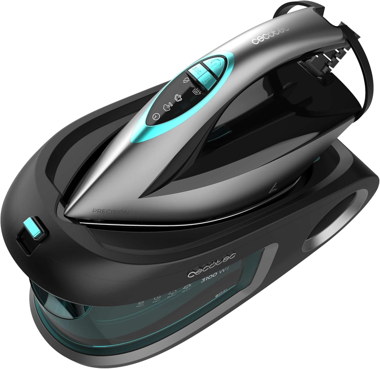 Cecotec Centro de passar horizontal IronHero 3200 Station Essential. 3200 W, 8 bares, vapor contínuo 150 g/min, Golpe de vapor 420 g/min, sola Turbo Slide, Auto Off, ciclo claro, filtro anticalcário