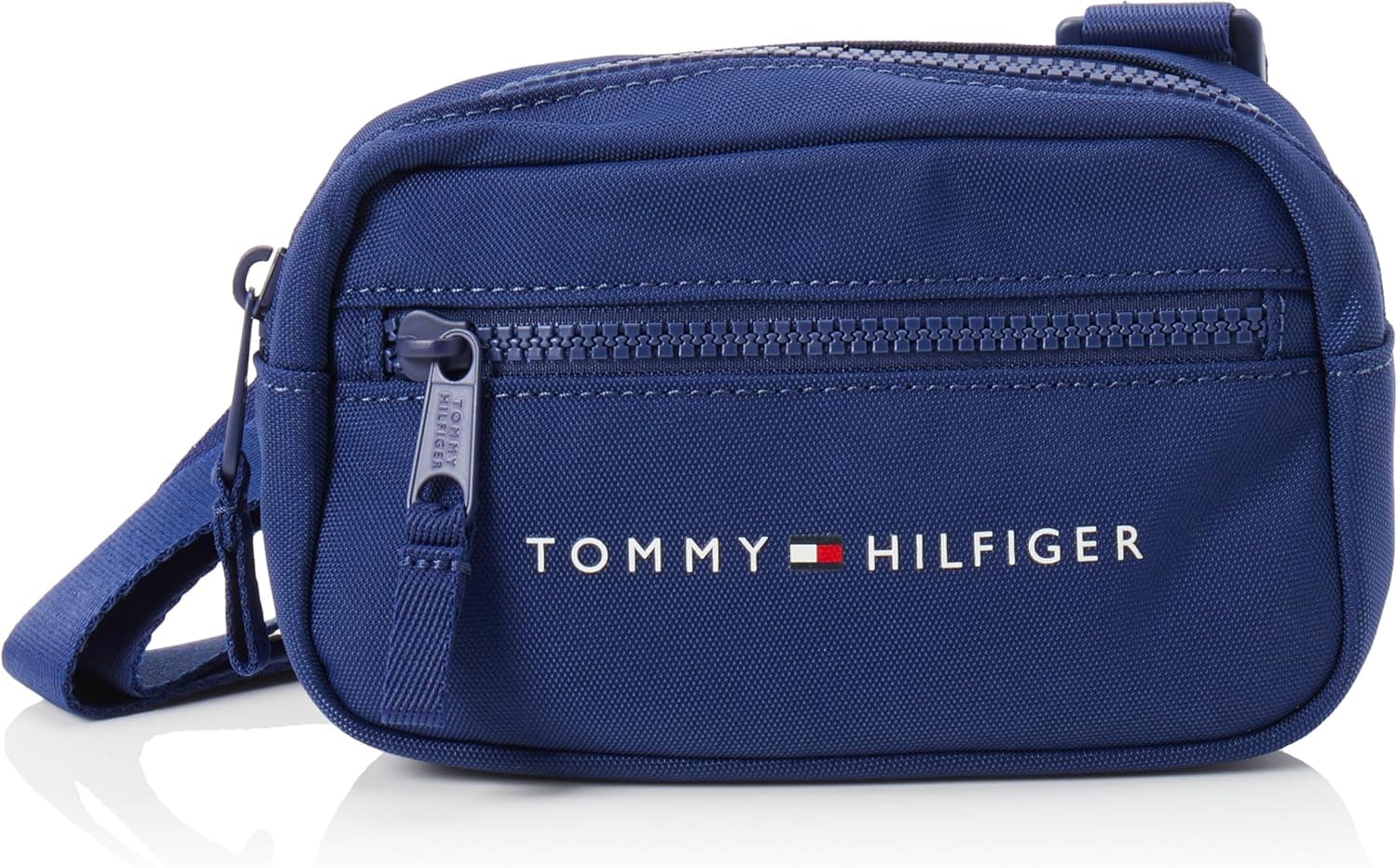 Tommy Hilfiger Bolsa de tiracolo infantil unissexo essencial para câmara pequena, azul (Blue Ink), tamanho único, Azul e rosa