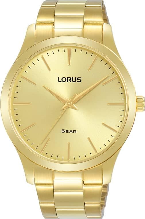 Seiko Relógio analógico para homens de quartzo com correia em metal RRX70HX9, Dourado, Vestido