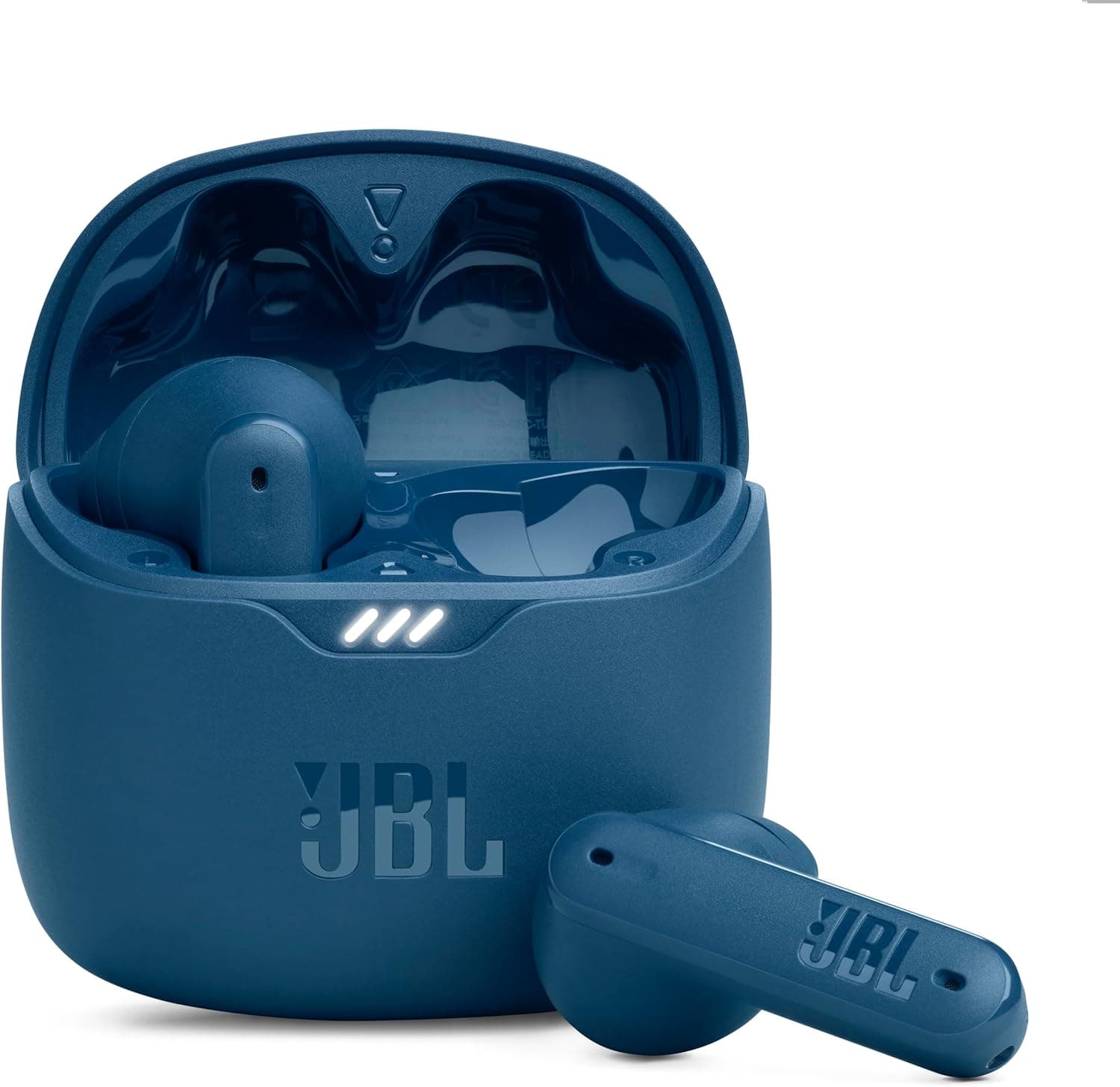 JBL Tune Flex TWS, auriculares In Ear sem fios com cancelamento ativo de ruído, graves potentes, resistência à água IPX4, 8 a 24 h de bateria, estojo de carregamento, azul