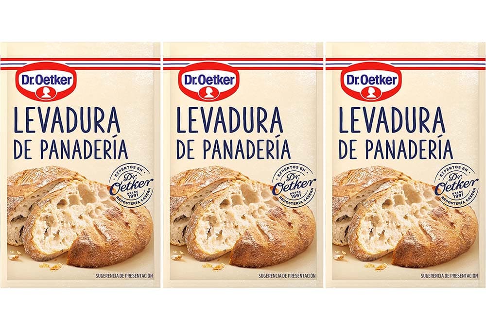 DR. OETKER - Levedura de padaria 35 g, levedura seca ou liofilizada para receitas salgadas, caixa com 5 envelopes de 7 g, resultado esponjoso, fácil de usar, 3 embalagens