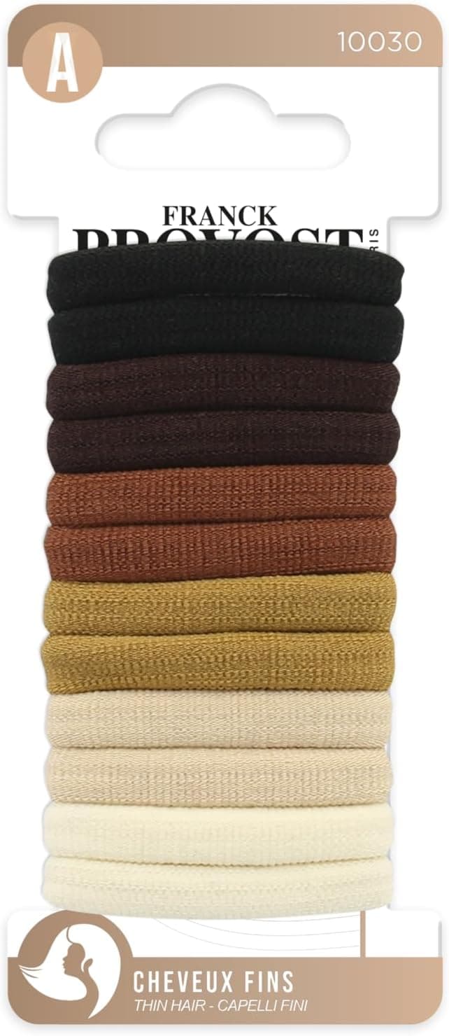 FRANCK PROVOST Conjunto de 12 totós para cabelo, cores variadas