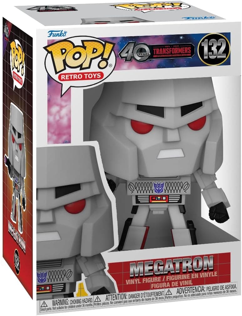 Funko Pop! Retro Toys: Transformers G1 - Megatron - Transformers Classic - Figura de vinil colecionável - ideia de presente - Mercadoria oficial - brinquedos para crianças e adultos - TV Fans