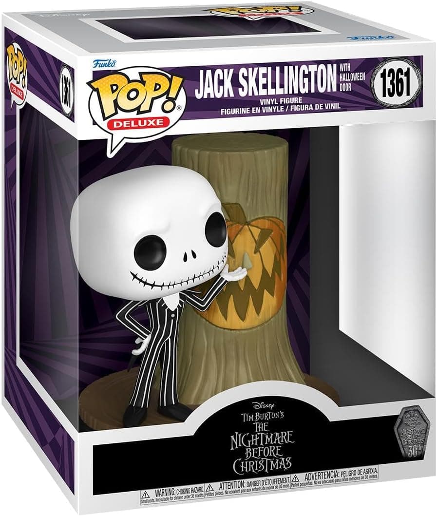 Funko Pop! Deluxe: Disney The Nightmare Before Christmas 30th - Jack Skellington with H.Town Door - Figura de vinil colecionável - ideia de presente - Mercadoria oficial 