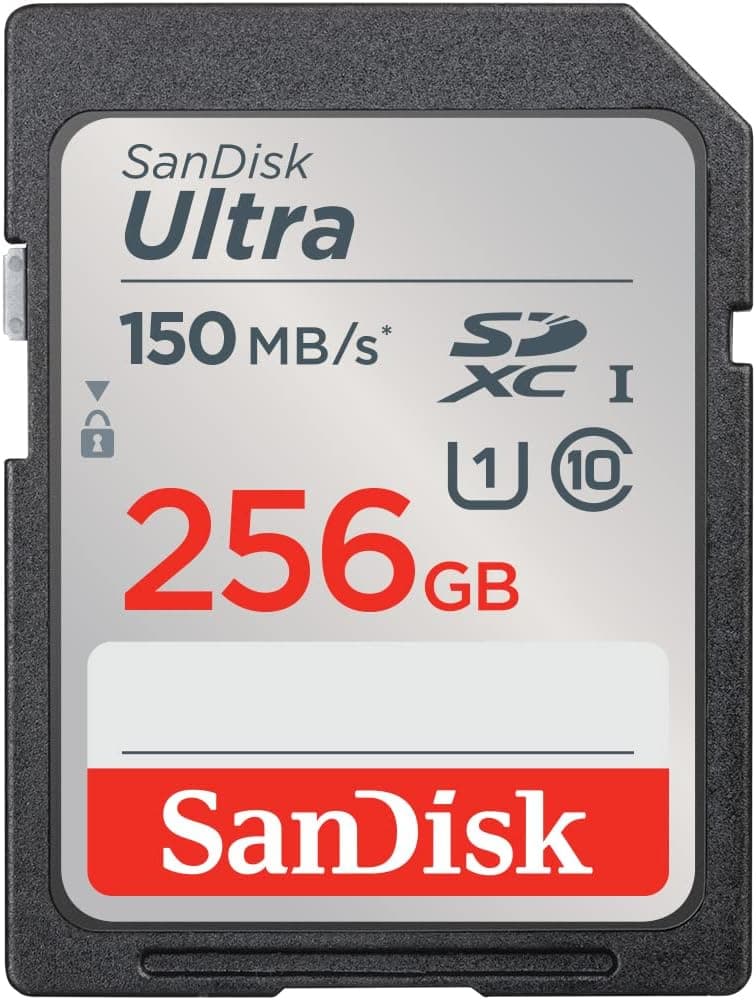SanDisk 256 GB cartão Ultra SDXC, com até 150 MB/s, desempenho de apps A1