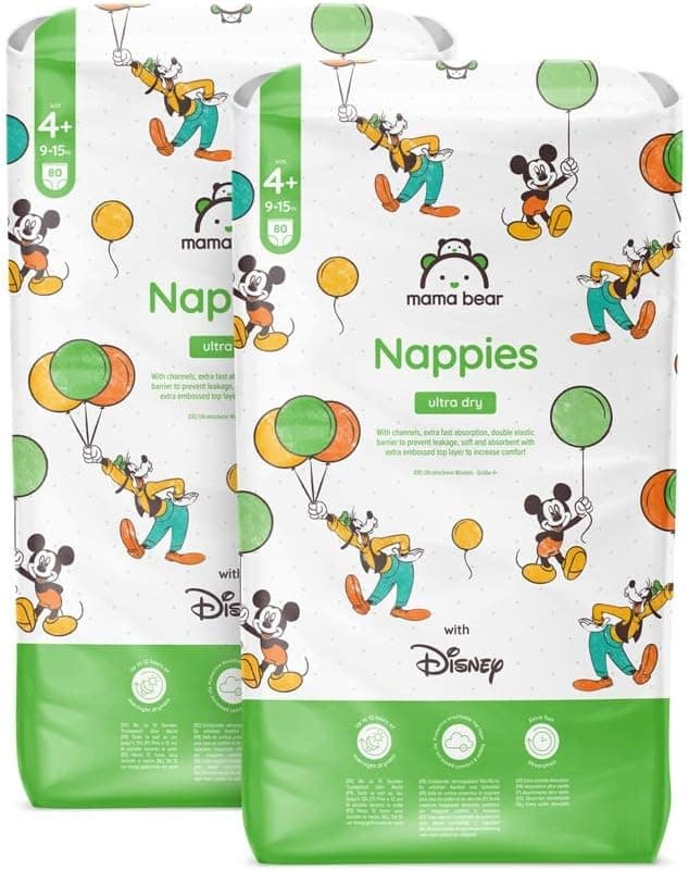 Mama Bear Disney Fraldas ultra-absorventes 80 fraldas (vários tamanhos)