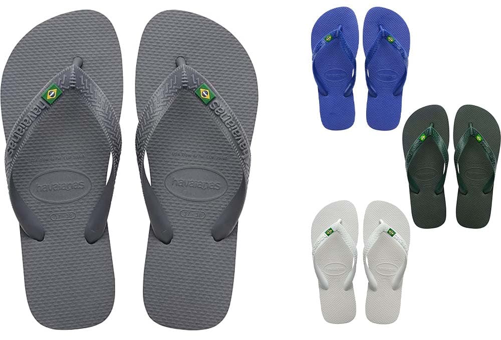 Havaianas Top Brazil | Chinelos leves e antideslizantes para adulto com bandeira do Brasil
