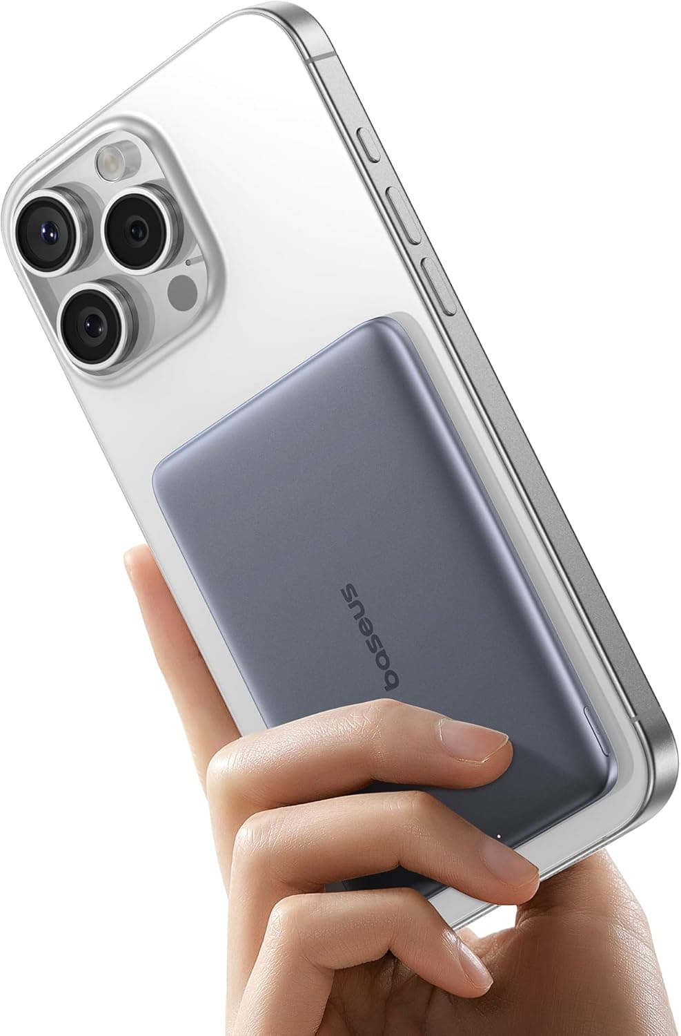 Baseus Picogo AM41 Power Bank, Ultra Slim 5000 mAh Magsafe Powerbank, PD 20 W, carregamento rápido, portátil, mini bateria externa sem fios magnética com cabo USB C para iPhone 16/15/14/13/12
