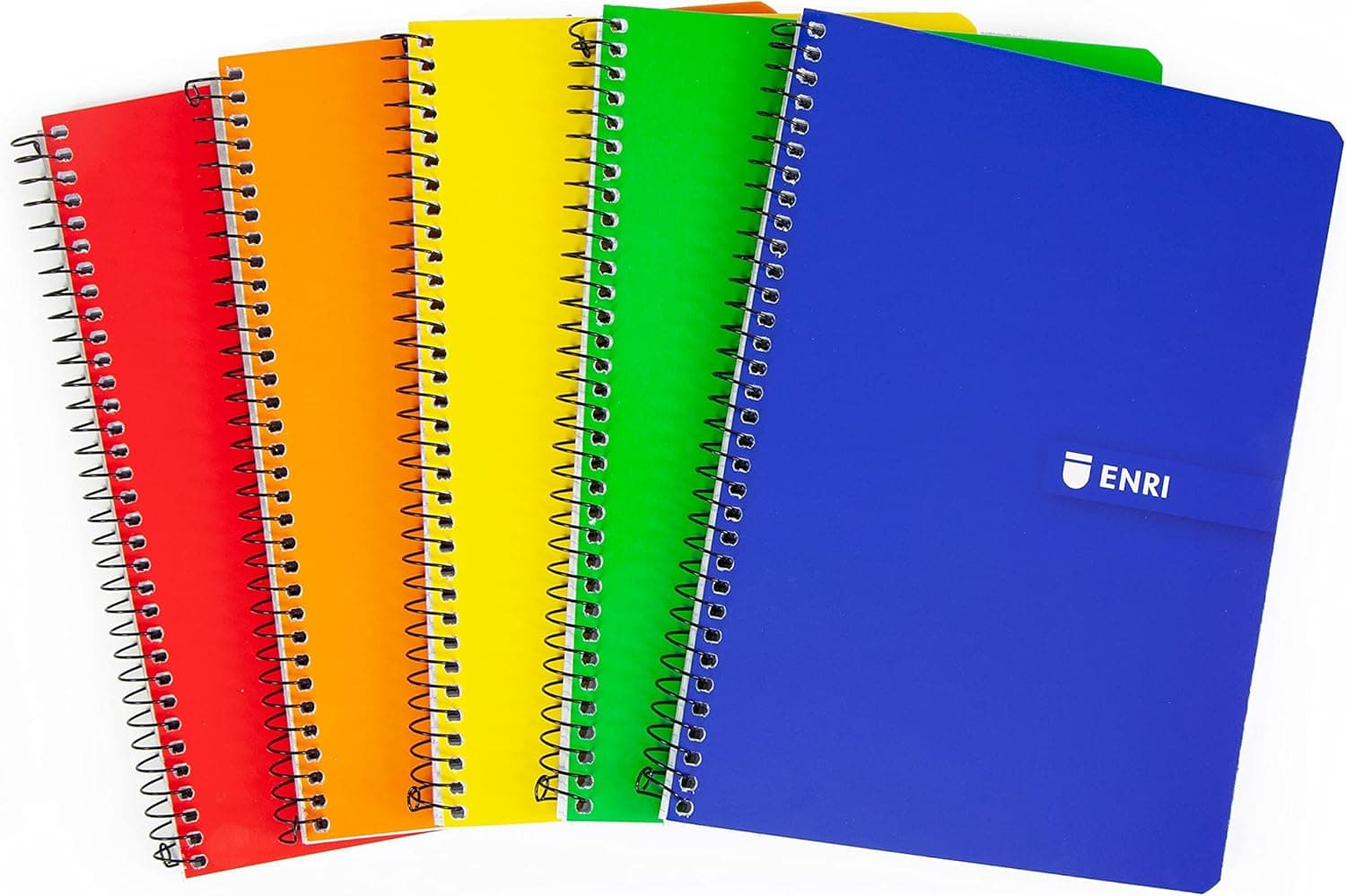 Enri A5 | Pack de 5 blocos quadriculados capa mole em cores sortidas