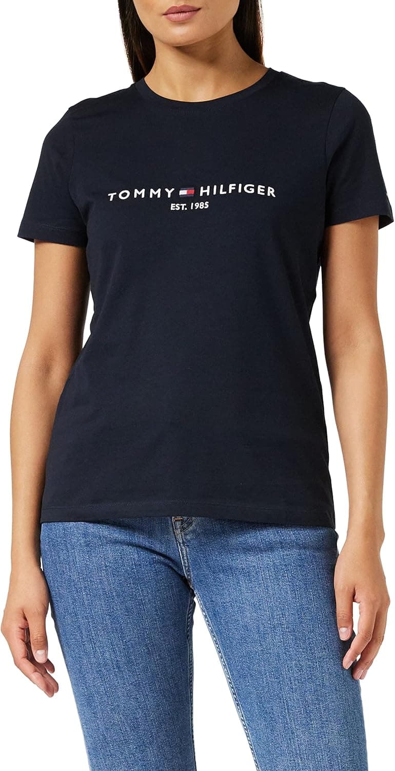 Tommy Hilfiger T-shirts de malha de manga curta para mulher